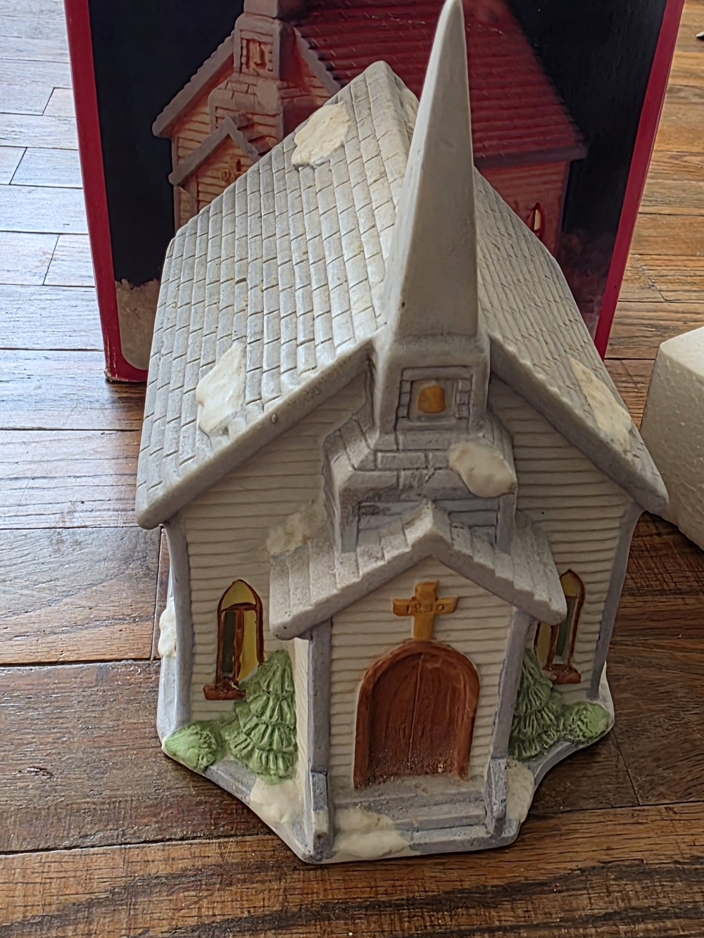 0St. Pauls Church Vintage Christmas Village Piece No Cord